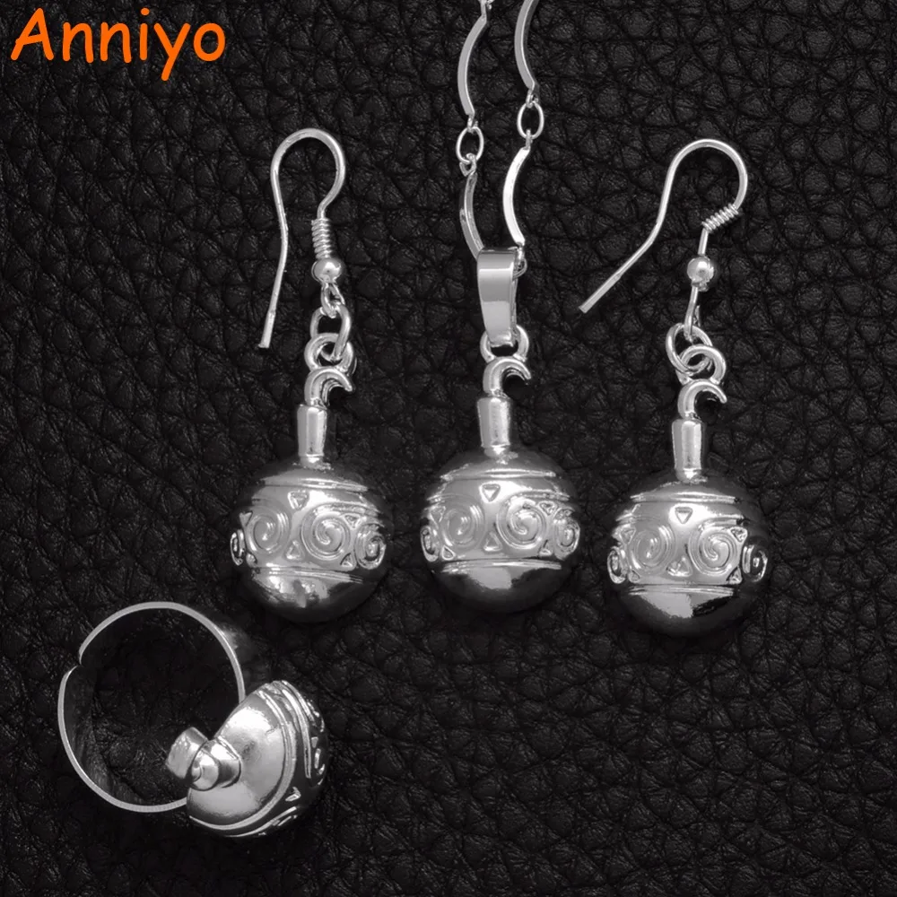 

Anniyo (Semicircle bead) Papua New Guinea Silver Pendant Necklaces Earrings Ring for Women PNG Jewelry Gifts #097706B