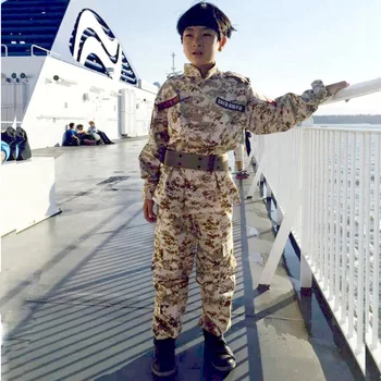 

Military Tactical Suits Children Uniform Kids Sets Camouflage Clothes Jacket & Pants Boys Girls Army War Game Airsoft Clothes