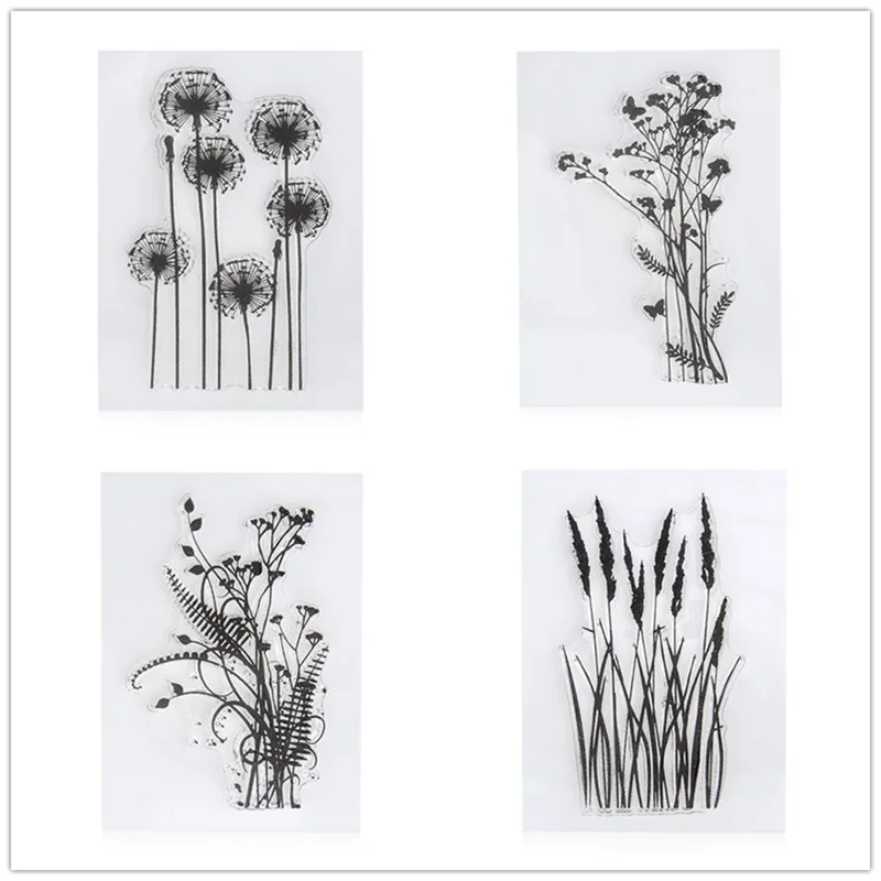 

1pc Plant Clear Transparent Stamp DIY Silicone Scrapbooking Card Making Photo Album Christmas Decoration Supplies Handmade Craft
