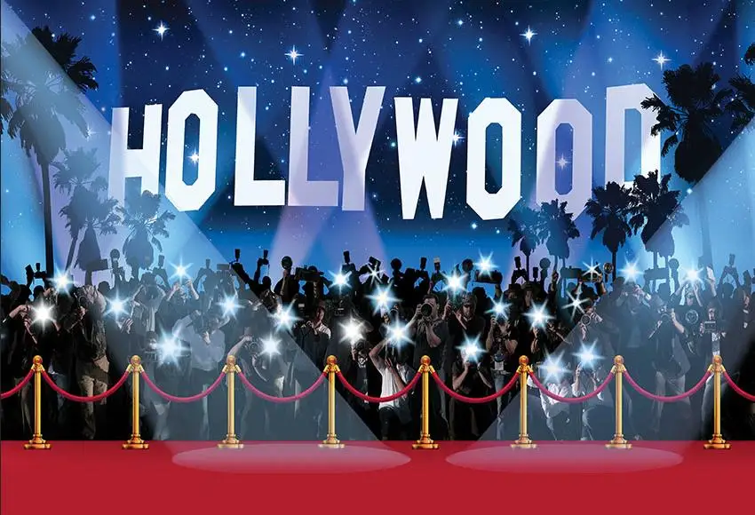 Blue Starry Night Hollywood Red Carpet Press Conference Backgrounds Vinyl  Cloth High Quality Computer Print Party Backdrops - Backgrounds - AliExpress