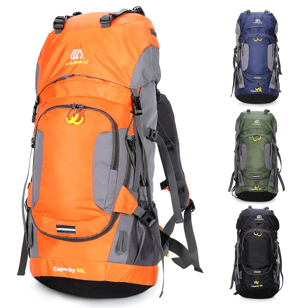 60L водонепроницаемые Рюкзаки для походов, альпинизма, велоспорта, рюкзаки для активного отдыха, спортивная сумка с дождевиком