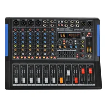 Lomoeho AM-08 4 моно+ 2 стерео 8 Каналы Bluetooth USB запись 48В Профессиональный DJ микшер