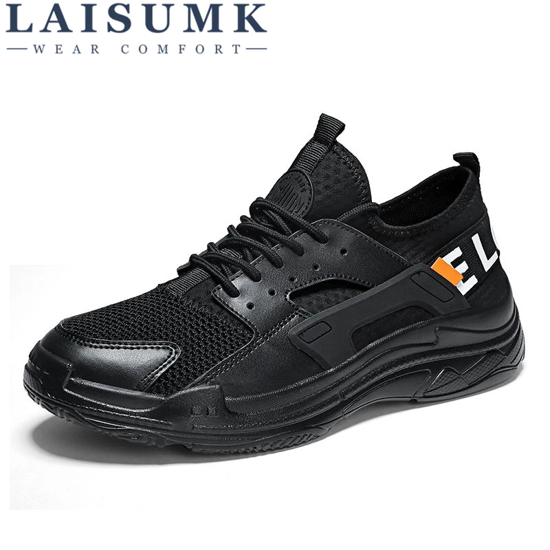 

LAISUMK 2019 Casual Breathable Mesh Light Sneakers Male For Men Shoes Adult Spring Rubber Non Slip Wear Resisting Footwear