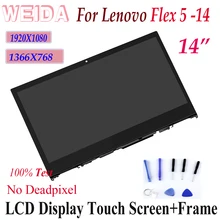 Замена ЖК-дисплея WEIDA для lenovo Flex 5-14 1", сенсорный экран, дигитайзер, панель, ЖК-сборка, йога 520 14