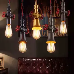 Американский промышленные подвесные светильники водопровода Droplight винтаж подвесной светильник ресторан висит свет домашние освещения