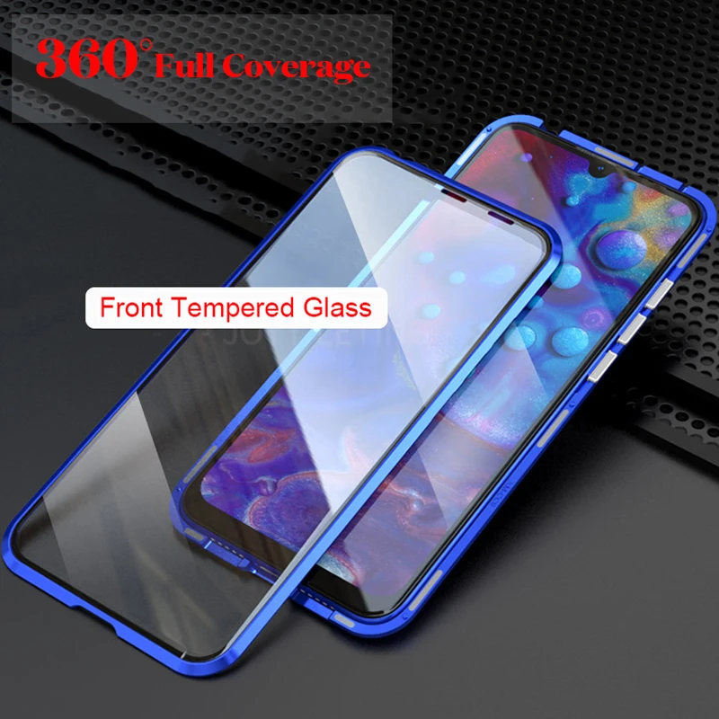 Полный защитный Магнитный чехол для Xiaomi mi cc9 Xiao металлический бампер переднее +