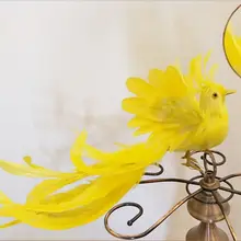 Новая имитация желтая птица Феникс игрушка пена и меха птица с длинным хвостом подарок около 40 см 3003