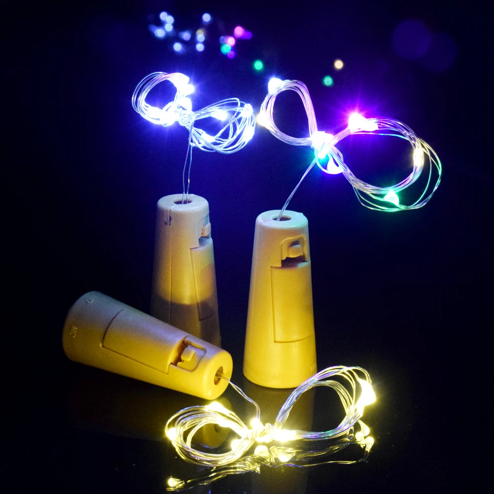 

1M 2M Wire for Christmas Holiday Party Wedding Decoration With battery Bendable LED Night Starry Fairy Garland Lights Decor