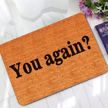 

CAMMITEVER You Again Rug Doormat Entrance Mat Hallway Printed Anti-Slip Floor Mat Area Rugs Funny Front Door Mat
