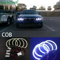 HochiTech for BMW 98-05 E46 sedan touring with PROJECTORS car styling Ultra Bright White LED COB Angel Eye Halo Light Error Free