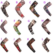 Tatoo модный татуировки теплый рукав Мужская УФ-защита Открытый временные фальшивые татуировки рукав грелка Mangas рукав