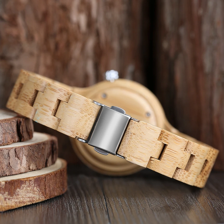 Women's Watches Top Brand Luxury Casual Quartz Wooden Watch 100% Natural Wood Full Bamboo Bangle Wristwatch relogio de Madeira 2017 Women Christmas Gifts (23)
