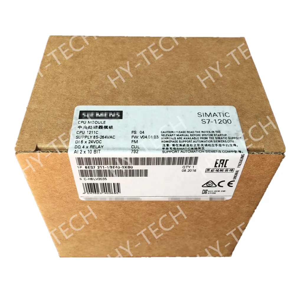 6ES7211-1BE40-0XB0 S7-1200 процессор 1211C, компактный процессор 6ES72111BE400XB0 AC/DC/реле