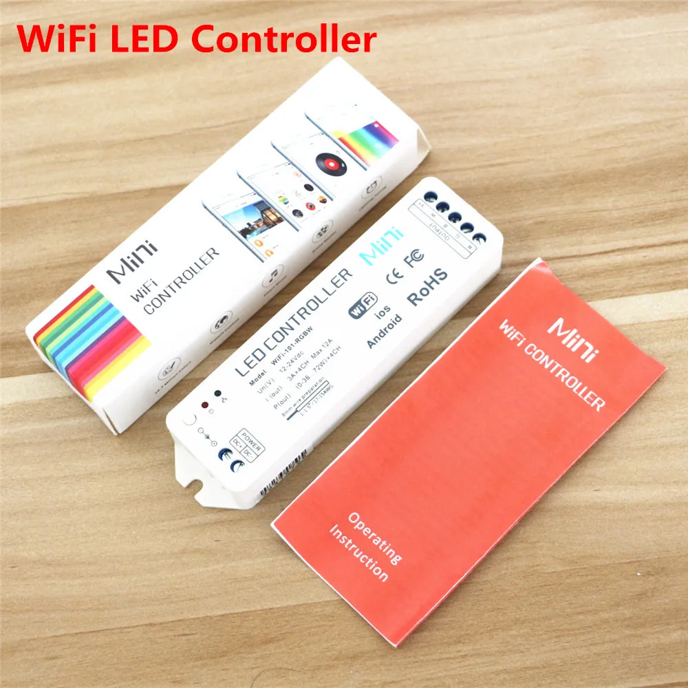DC12-24V 2.4G Wireless Wifi iOS / Android APP Control RGB RGBW Led Controller for 5050 3528 3014 2835 Flexible Led Strip light