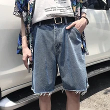 Летние мужские ковбойские шаровары, повседневные мужские шорты, брендовые джинсы джоггеры, шорты с несколькими карманами, Спортзал Бодибилдинг, пляжные шорты