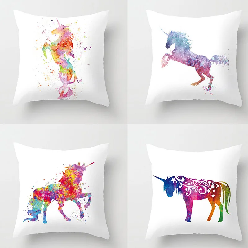 الكرتون يونيكورن رمي المخدة للمنازل نوم لينة غطاء وسادة مربع الشكل مكتب سيارة أريكة الزخرفية المخدة الكرتون يونيكورن رمي المخدة للمنازل نوم لينة غطاء وسادة مربع الشكل مكتب سيارة أريكة الزخرفية المخدة