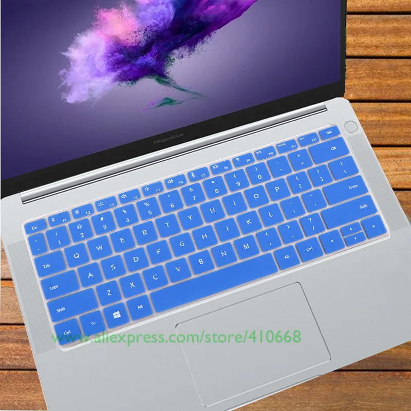 Мягкая силиконовая защитная пленка для клавиатуры для huawei MateBook 13/MagicBook 14 R7/R5/Magic book KPL-W00 - Цвет: Blue