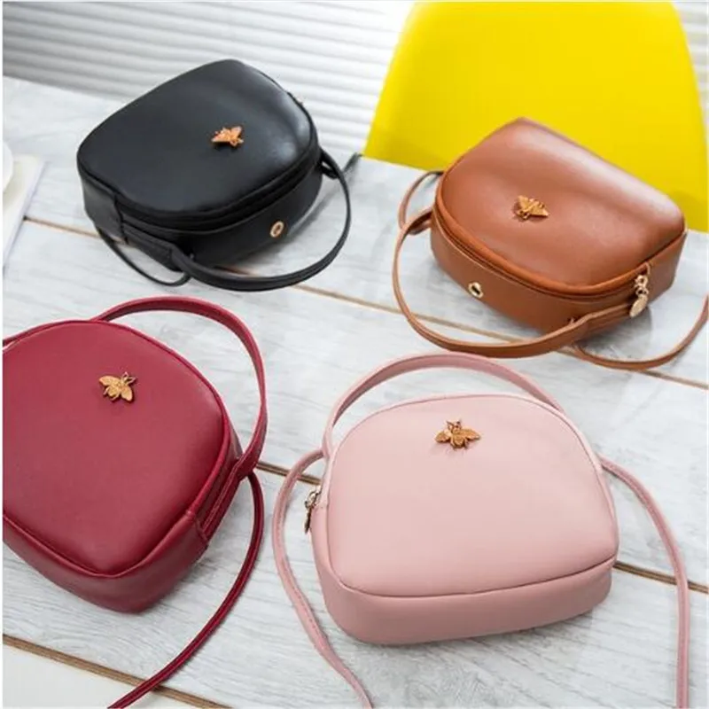 

Fashion 2019 Women Girls New Casual Hot Sales Color Female Bag Portable Small Bee Purse Crossbody Bag Mobile Phone Bag
