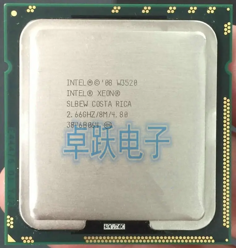 Оригинал для lntel W3520 SLBEW CPU 2 66 ГГц LGA1366 кэш 8 МБ четырехъядерный X58 (100% рабочий