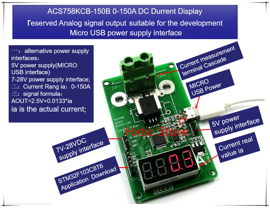

NEW 1PCS/LOT ACS758KCB-150B ACS758KCB-150 ACS758KCB 150B ACS758 0-150A DC current display meter