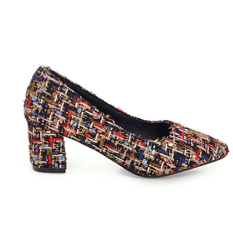 Marque Talons Glissement Haute Bout noir Mode color Profonde Jk Chaussures Femmes Sur Pointu Élégantes 2018 Bureau Pompes Beige Peu Dames De Carrés wAq86E