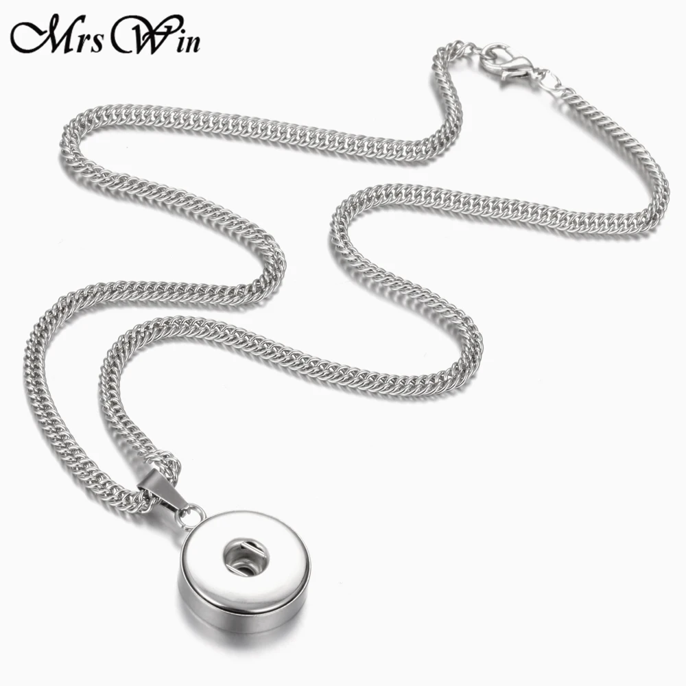 

Snap Pendant Necklace stainless steel 18 20mm DIY Snap Jewelry for Snap stainless steel Necklace Jewelry Making