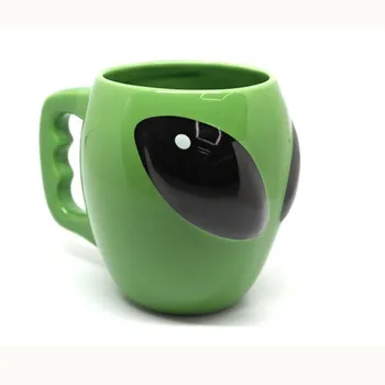 

3D Alien Coffee Cup coffe Mug Taza cups and mugs tazas canecas kupa bardak caneca criativa ceramic saucerman copos tasse