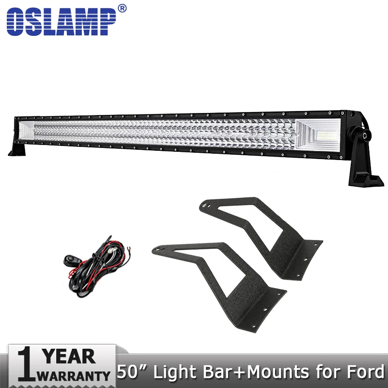

Oslamp 50 inches 702W 3-Row LED Light Bar Combo Beam Offroad Led Work Light Bar DC12v 24v for Ford F-250/F-350/F-450 Super Duty