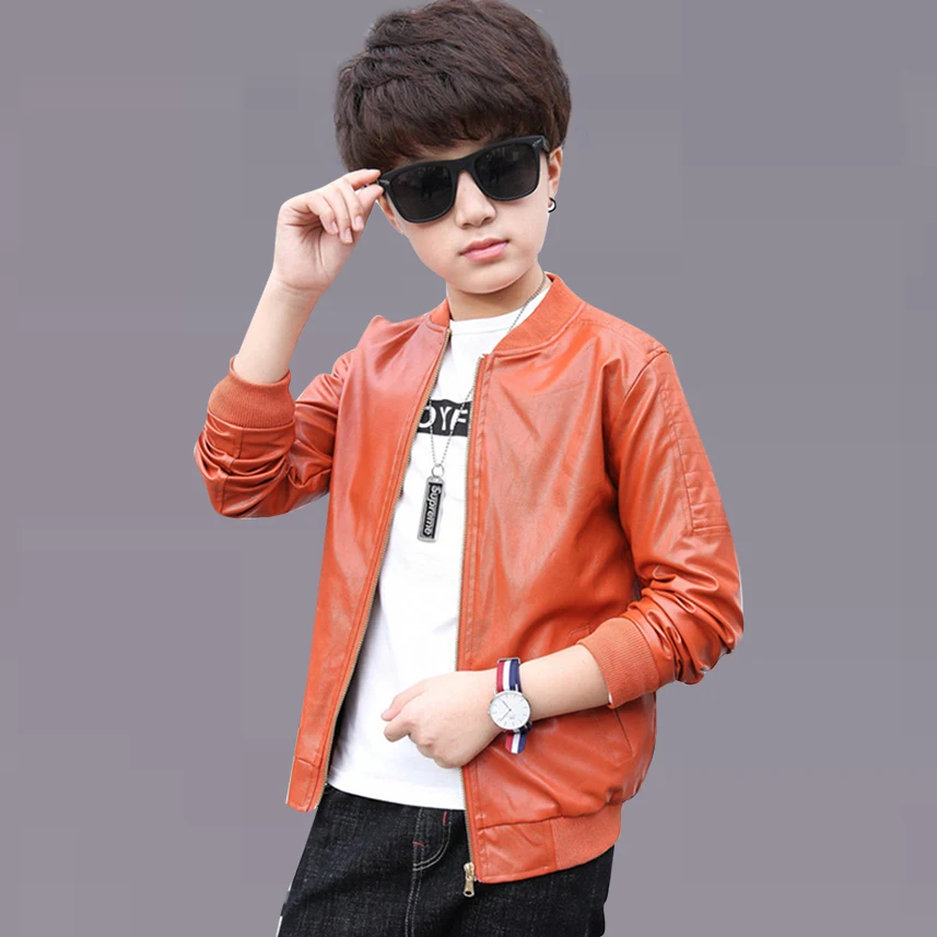 Jackets For Boys PU Leather Boys Jackets Fur Warm Children's Jackets Teenage Autumn Christmas Clothing For Boys 6 8 10 12 Years Jackets For Boys PU Leather Boys Jackets Fur Warm Children's Jackets Teenage Autumn Christmas Clothing For Boys 6 8 10 12 Years