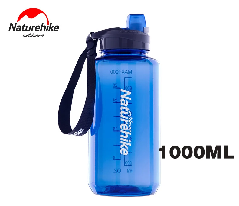 Naturehike спортивные бутылки беговые бутылки пластиковые стаканы для воды портативные легко открывающиеся большие емкости для походов на открытом воздухе - Цвет: Blue 1000ML