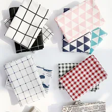 High Quality Plaid Tablecloth ins Style food photography background cloth Canvas Woven Cloth for photo studio Photography props marzona bauhaus photography cloth