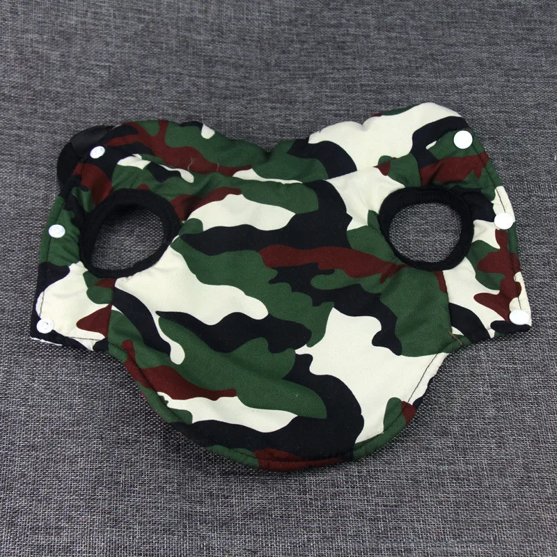 Winter Warm Pet Dog Clothes Letters Camouflage Reversible Coat Jacket For Small Medium Large Dogs Warm Cotton Pet Vest Clothing  8