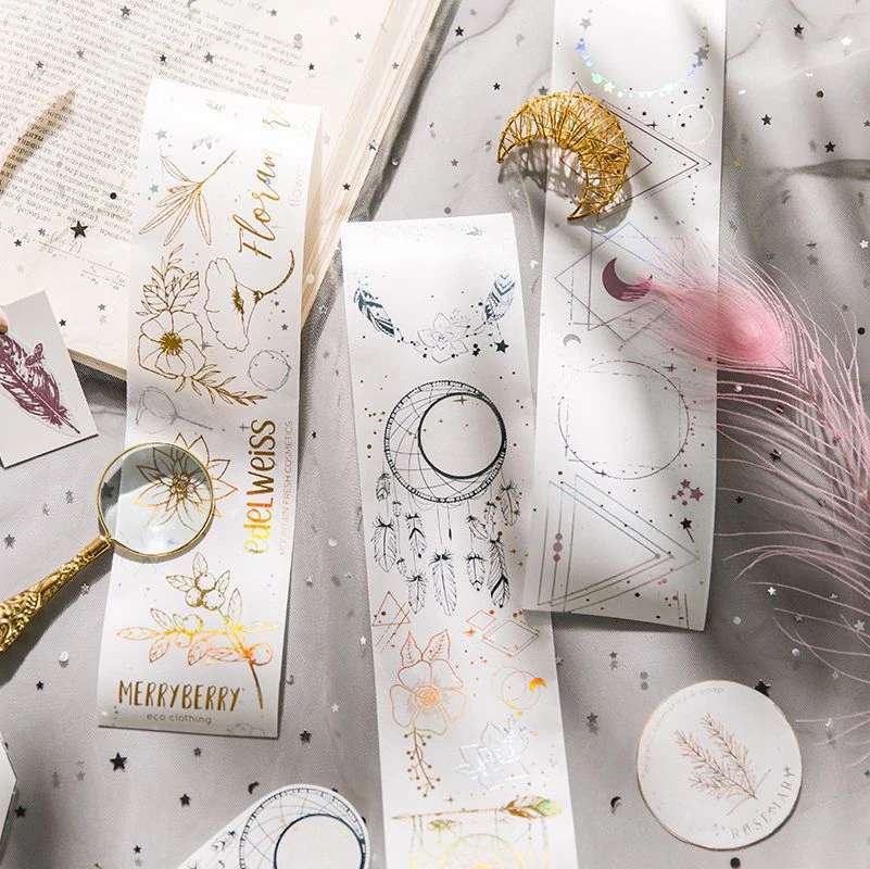 1 5/3/7 см Kawaii милые звезды Планеты золото лента Washi наклейки Скрапбукинг рукоделие