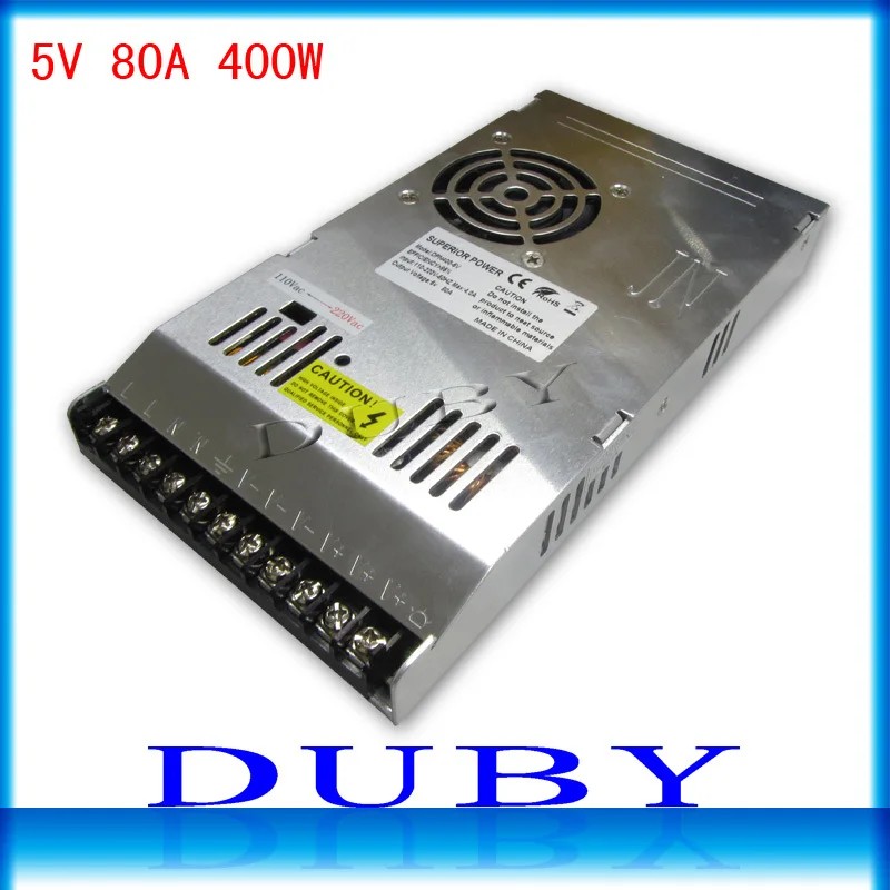 

50piece/lot Utral thin 5V 80A 400W Switching power supply Driver For LED Light Strip Display AC100-240V Free Fedex