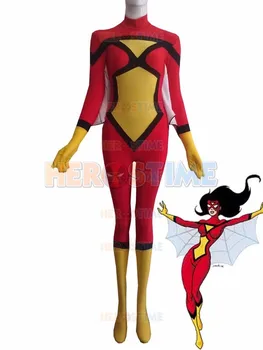 

Red & Yellow Spider-Woman Spandex Superhero Costume halloween cosplay spider girl costume hot sale