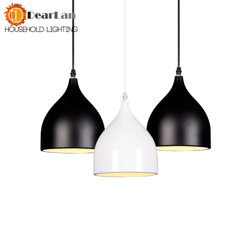 

Modern Pendant Lighting White/ Black Kitchen Single-head 3 Head Pendant Lighting Aluminum Adjustable Cord Free Shipping(PD52)