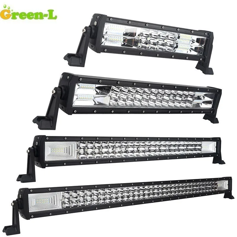 Green-L 14 22 inch 120W 192W LED Bar offroad Triple Row Work Light 4x4 Truck Tractor Boat Trailer SUV ATV 12V 24V | Автомобили и
