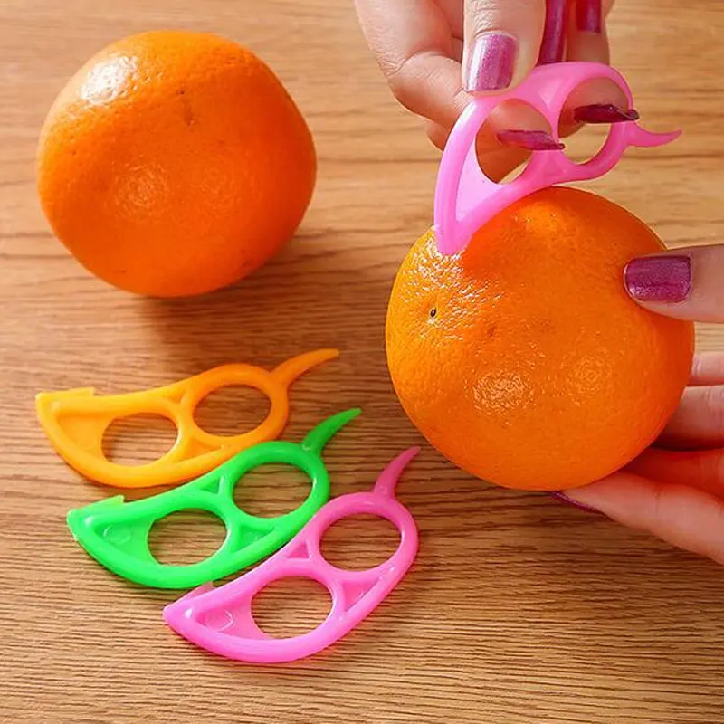 2pcs Mini Home Creative Orange Peelers Zesters Lemon Slicer Fruit