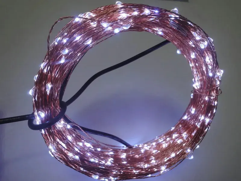 

10pcs/lot 300LED 30M Starry vine String Light Wedding Christmas fairy Lamp Copper wire f/Garden bar Wedding 12V+2A AC/DC Adapter