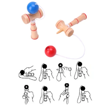 

1PC Kids Kendama Ball Japanese Traditional Wood Game Balance Skill Educational Toys for Kids Children Adults