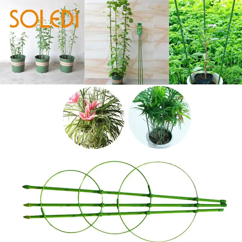 45cm Flower Plants Climbing Rack Support Shelf Home House Garden Supplies Tool Metal+Plastic Hanging Christmas Ornaments