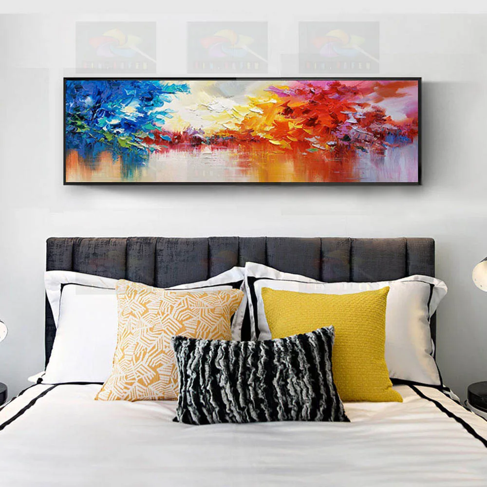 hand-painted Landscape oil painting modern living room decorative painting 100% best Knife painting original  directly from artis YS1-002 (3)