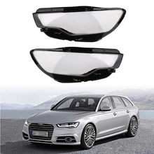 Auto di Sinistra e di Destra Anteriore Kit di Copertura Della Lente Fari Fit PER Audi C7 A6L 2013-2015 1 paia