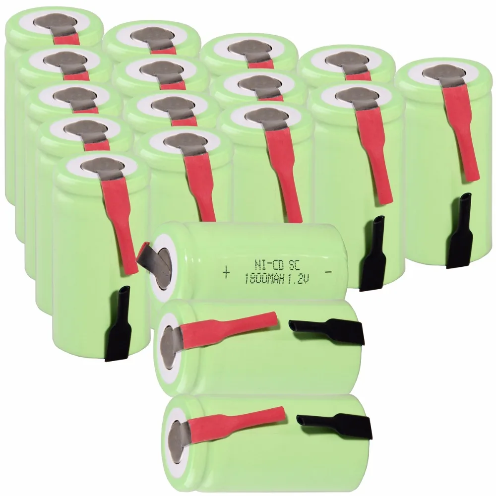 18 шт SC 1800mah 1 2 v батарея NICD аккумуляторная для makita bosch B &amp D Hitachi metabo dewalt Аккумулятор