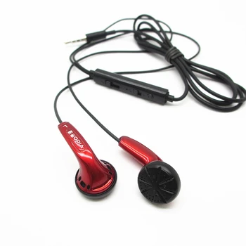 

Vido Red Earbuds In Ear Earphone Earbud Dynamic Flat Head Plug Earbud HIFI Bass Earbud MX500 Black With Mic