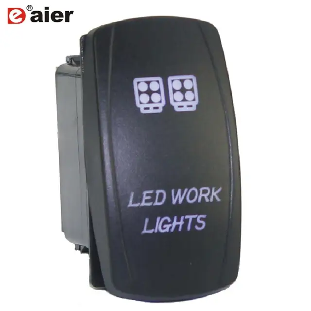 1PC 12V 24V UTV Car Boat Rocker Toggle Switch 20A Waterproof Lighted Switches 5 Pin ON Off For Marine ATV RZR RV Auto Truck DR-A11L25ABL-LJ36