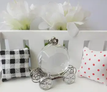 

Free Shipping 100pcs/lot Crystal Cinderella Pumpkin Coach Favor Wedding decoration favors Crystal Gifts SN576