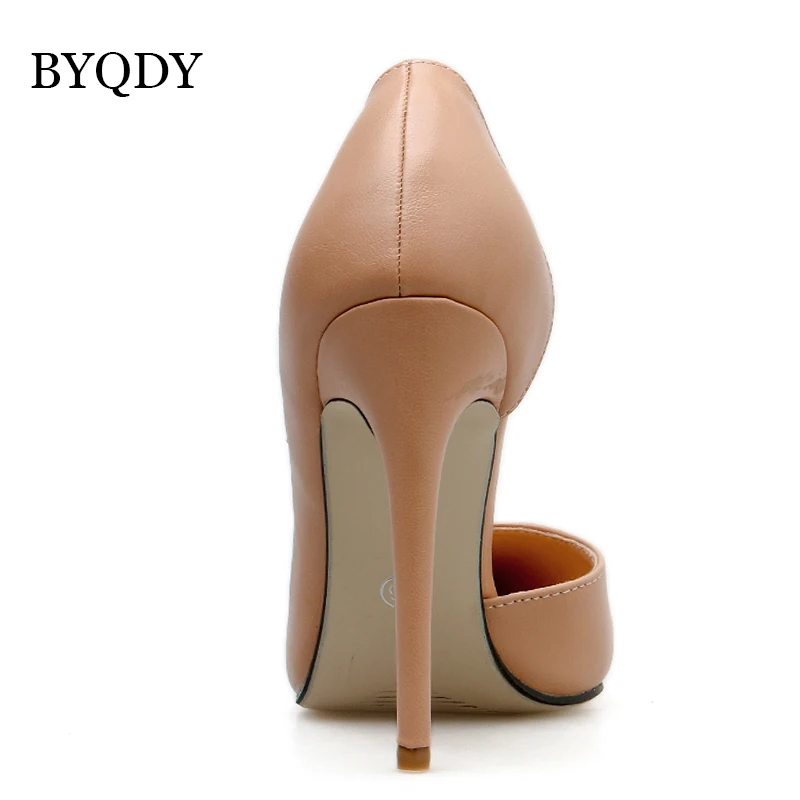 BYQDY пикантная Дамская мода туфли лодочки лакированные тонкий металлический