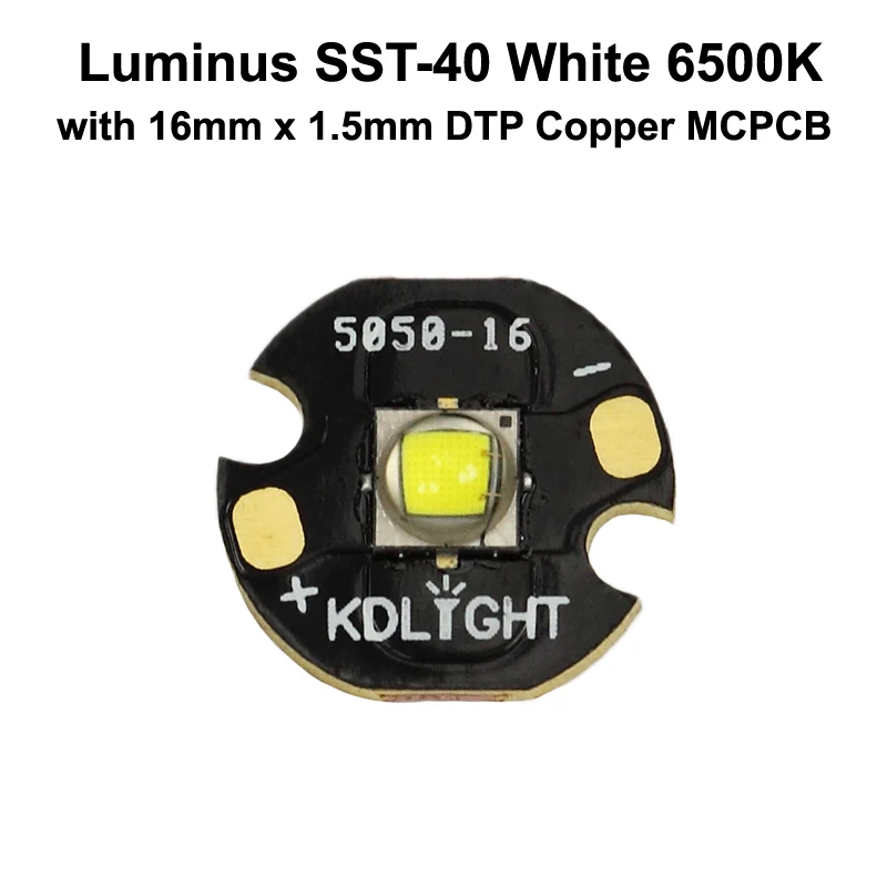 Luminus SST-40 N4 BA белый 6500K светодиодный излучатель с 16 мм/20 мм DTP медь MCPCB