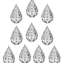 H& D 2," прозрачный кристалл Chandlier запасные части в форме Loquat кристаллические капли с точками, упаковка из 10